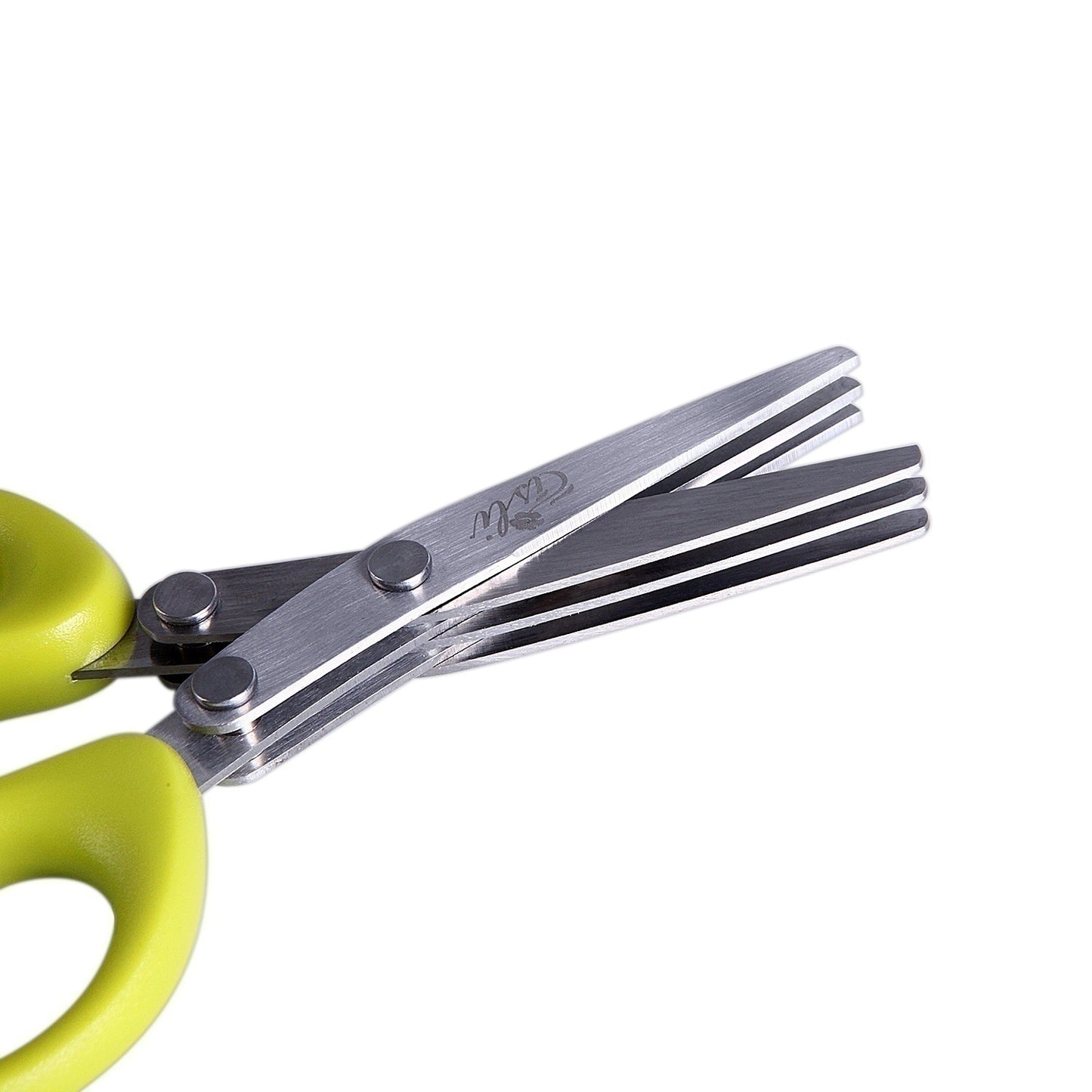 Multi-Layer Stainless Steel Herb Scissors – Quick Cut Kitchen Tool for Green Onions, Nori & Spices