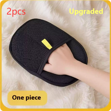 Pet Grooming & Deshedding Gloves – Dual-Sided Silicone Brush Mitts for Cats & Dogs