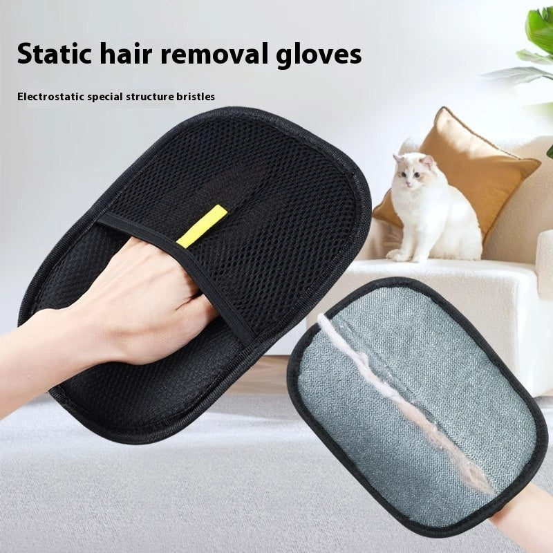 Pet Grooming & Deshedding Gloves – Dual-Sided Silicone Brush Mitts for Cats & Dogs