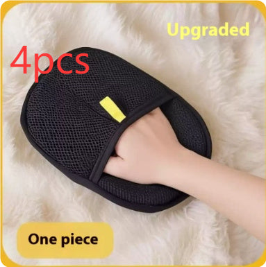 Pet Grooming & Deshedding Gloves – Dual-Sided Silicone Brush Mitts for Cats & Dogs