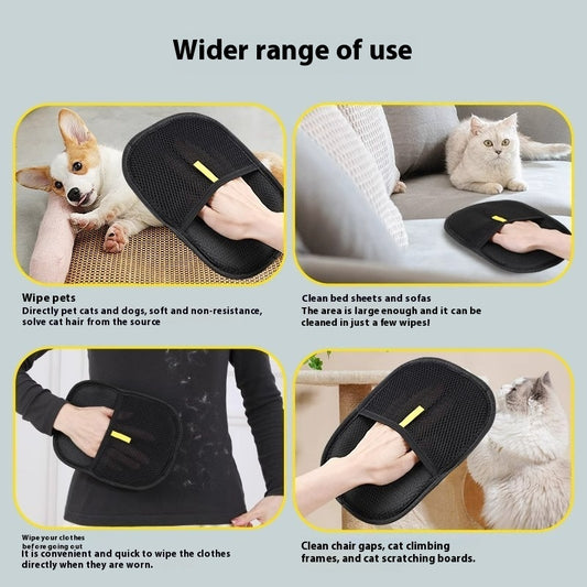 Pet Grooming & Deshedding Gloves – Dual-Sided Silicone Brush Mitts for Cats & Dogs